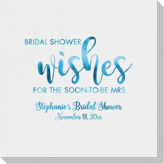 Bridal Shower Wishes Linen Like Napkins